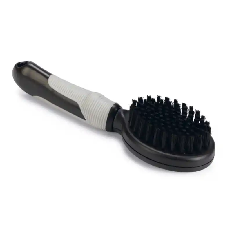 BZ Verzorgingsborstel groot hond grijs/zwart 23cm