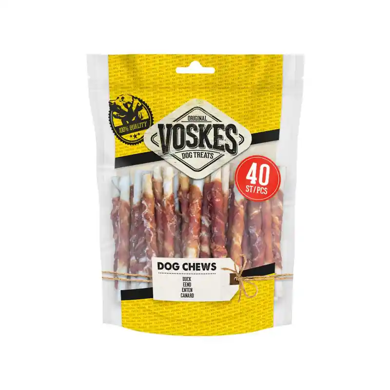 Voskes Rawhide Eend Twists - 40 Stuks