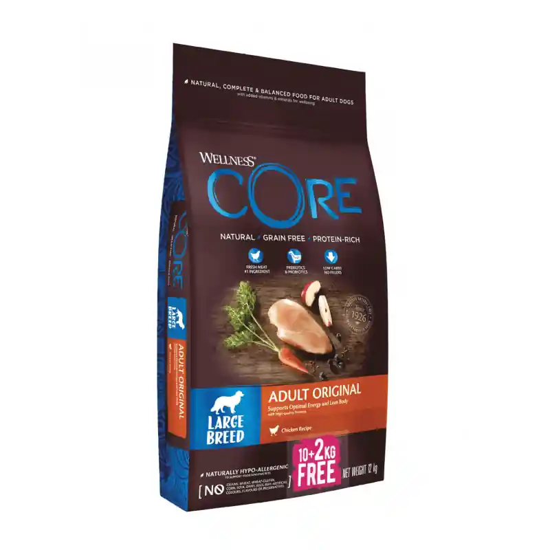 Wellness CORE Large Breed Adult 10 + 2 kg EXTRA
