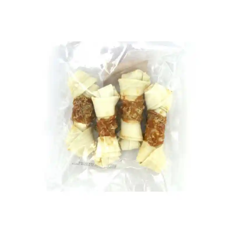 Witte Knoop met Kip 11 cm - 4 Stuks