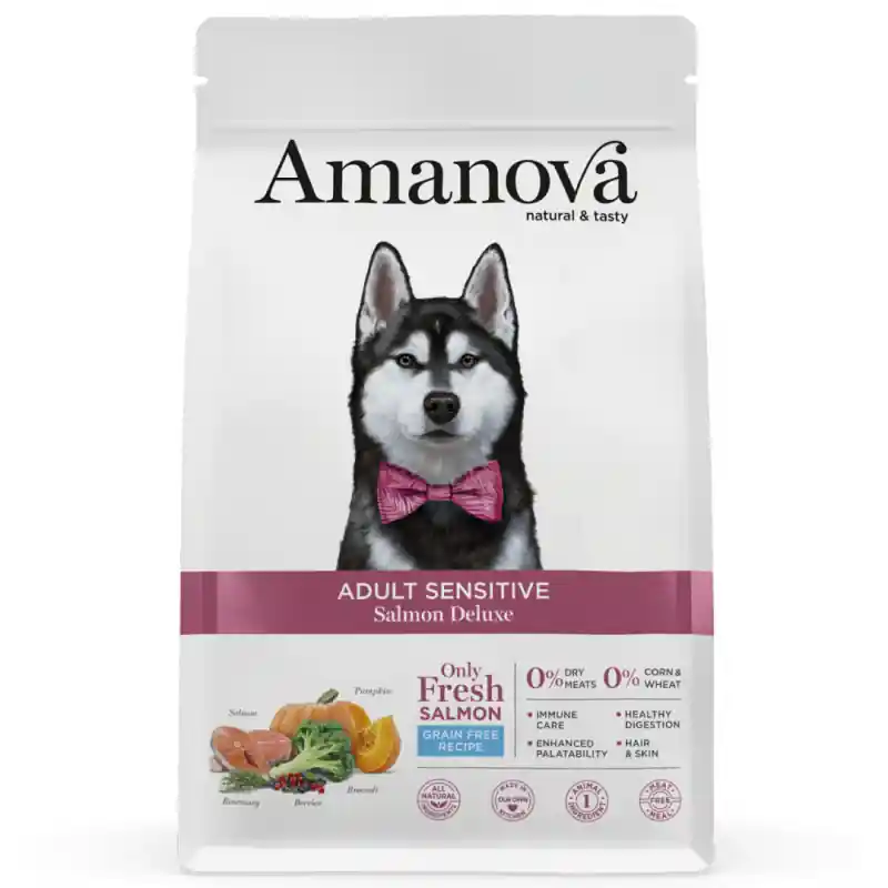 Amanova Hond Adult Sensitive Salmon Deluxe 10 KG