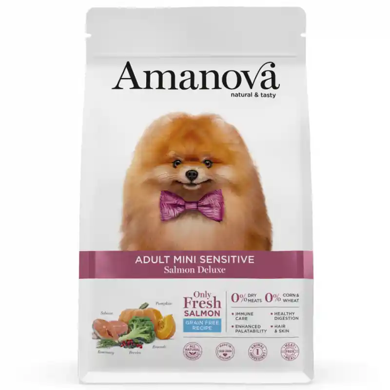 Amanova Hond Adult Mini Sensitive Salmon Deluxe 800 GR
