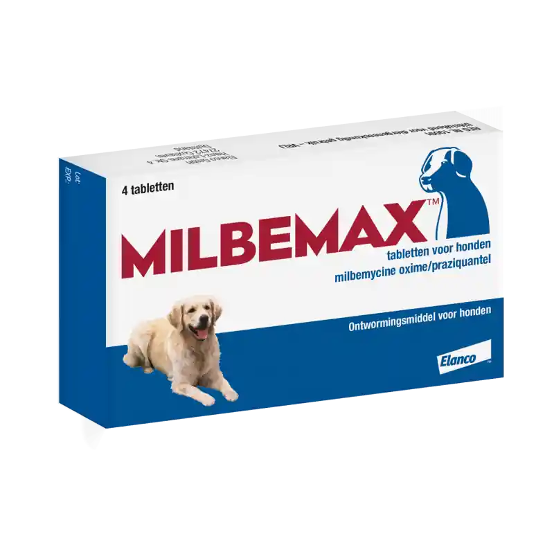 Milbemax Tabletten Hond 10-75kg 4 Stuks