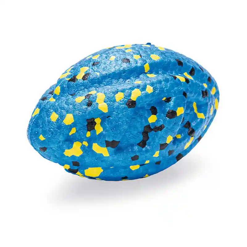 Beeztees Fetch Foam Rugbybal Algo Blauw