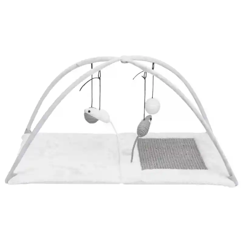 Trixie Junior Krabmat met speeltjes aan koord grijs/lichtgrijs