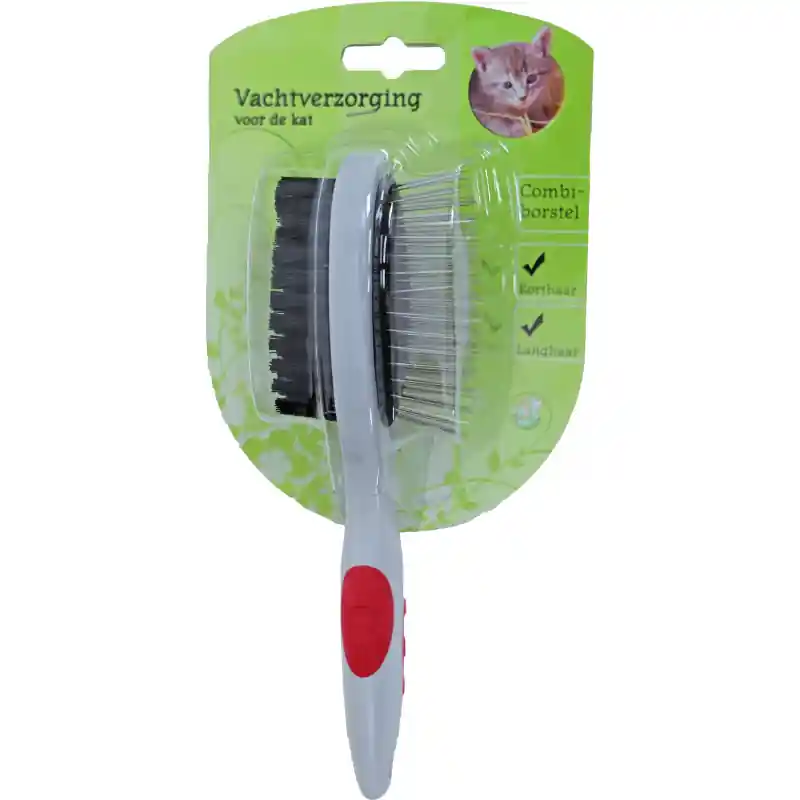 Vachtverzorgingsborstel Kat Combi 2-zijdig