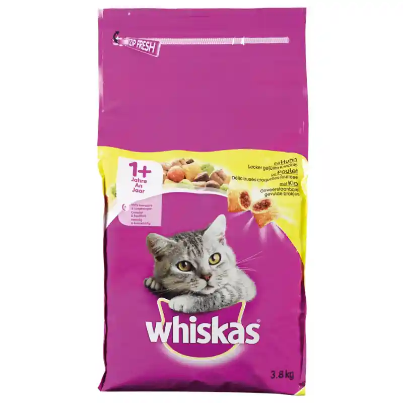 Whiskas Droog Adult Kip 3,8kg