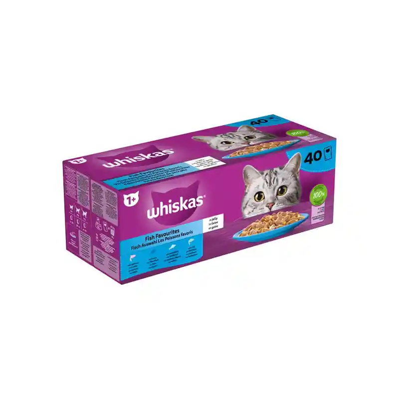 Whiskas Kattenvoer Adult Vis Selectie in Gelei