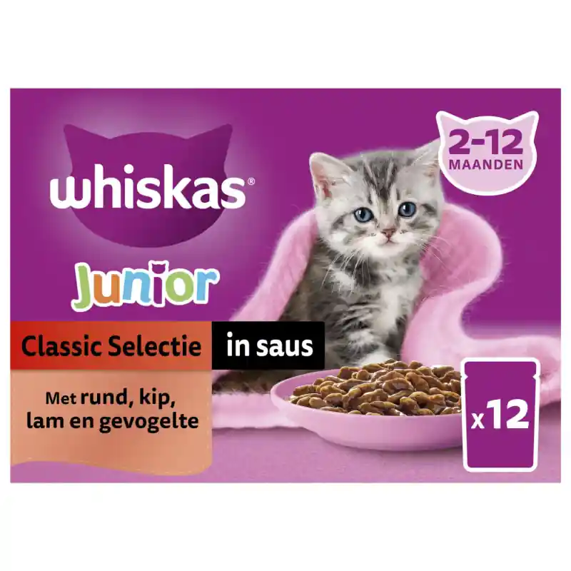 Whiskas Junior Classic Selectie in Saus