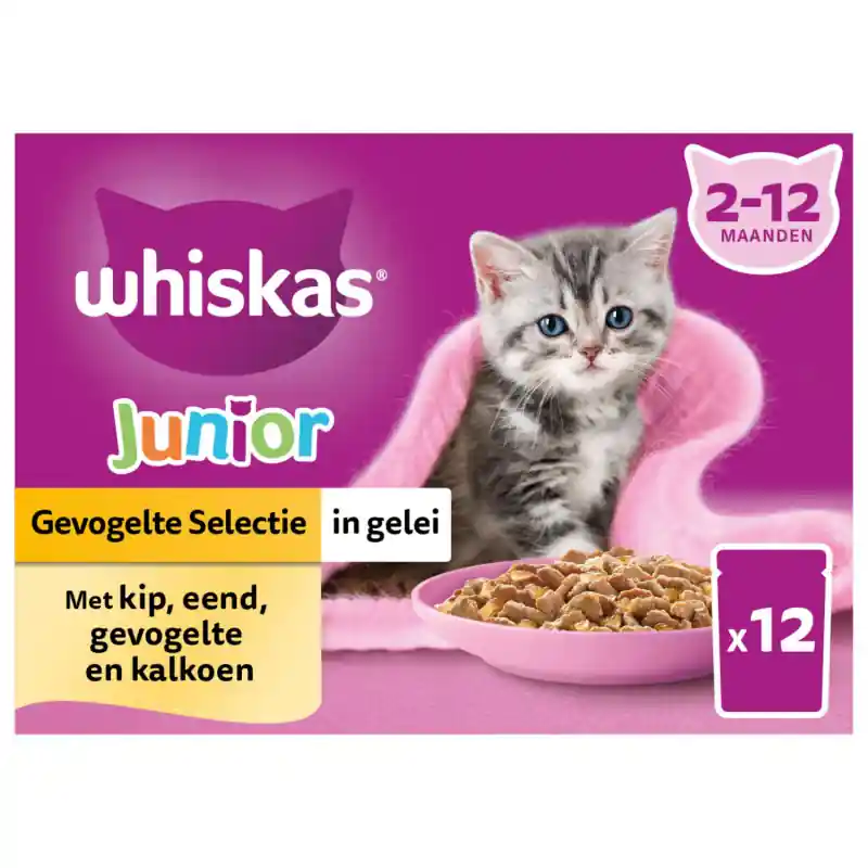 Whiskas Junior Gevogelte in Gelei