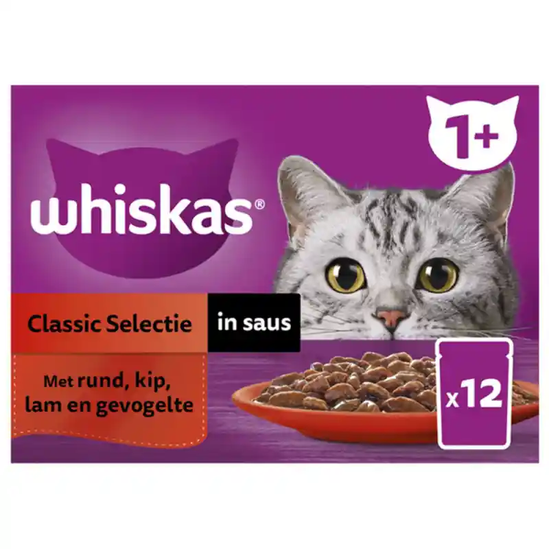 Whiskas 1+ Classic Selectie in Saus