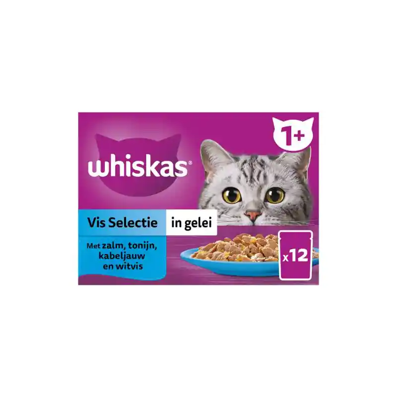 Whiskas 1+ Adult Visselectie in Gelei