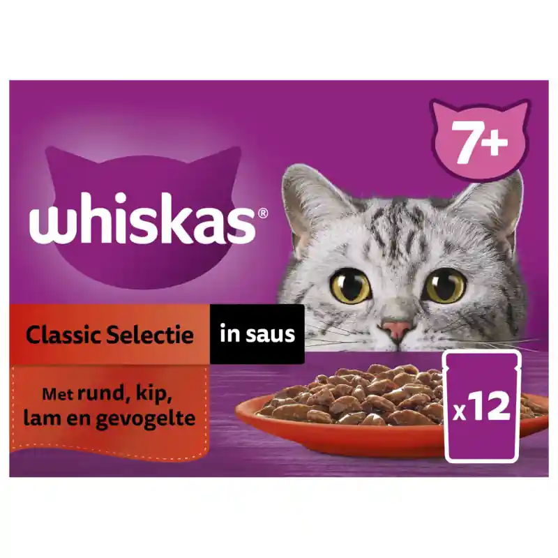 Whiskas 7+ Senior Classic Selectie in Saus