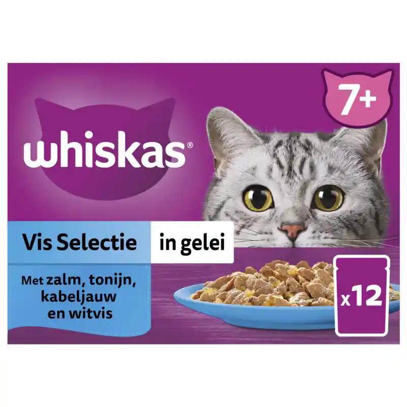Whiskas 7+ Vis Selectie in Gelei