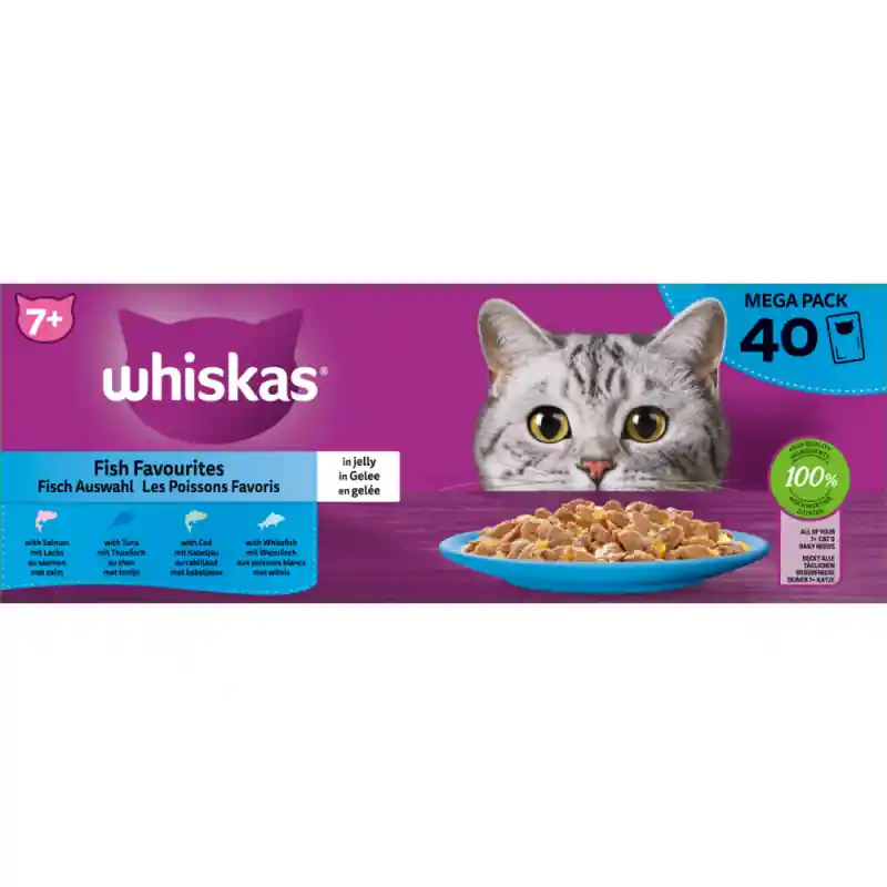 Whiskas Kattenvoer Senior Vis Selectie in Gelei