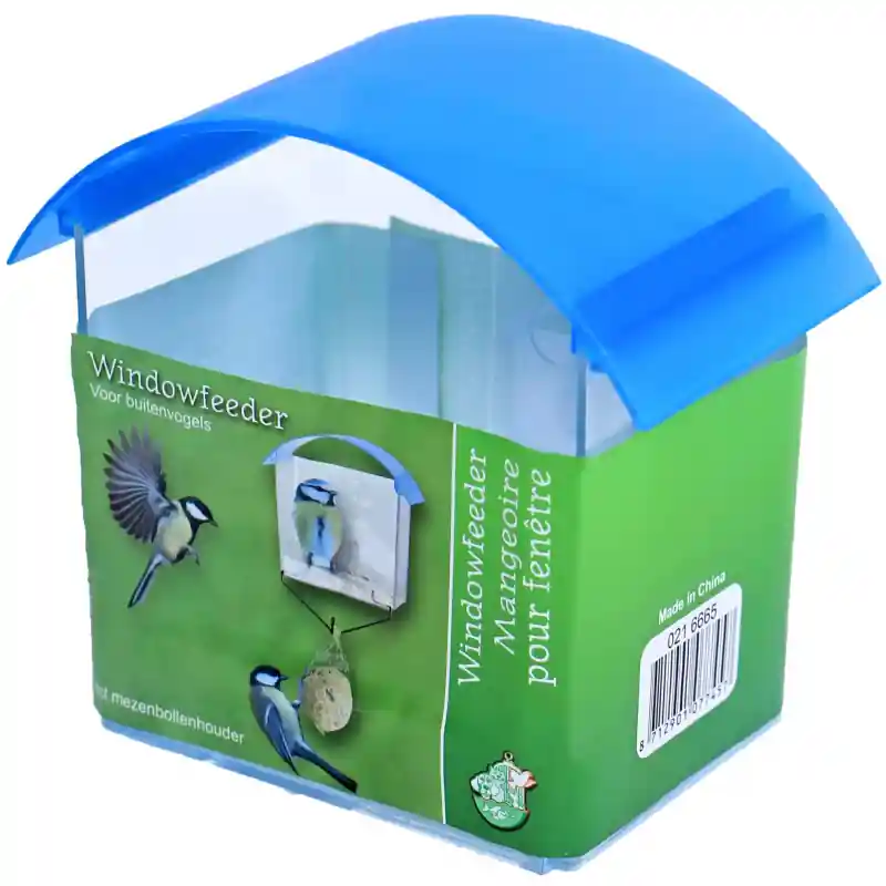 Window Feeder Plastic met 2 zuigers en Mezenbollenhouder