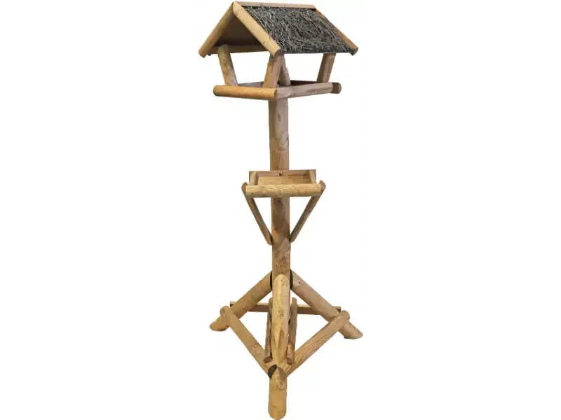 Voederhuis bruin tenen dak+plateau