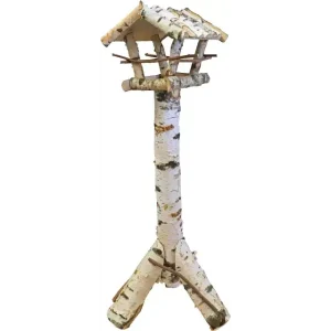 Voederhuis berken met berken kap