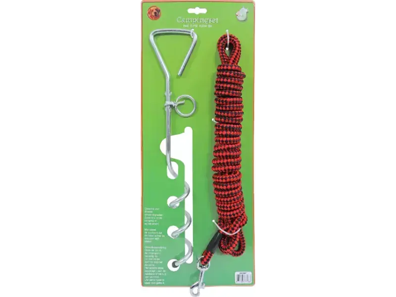 Campingset 5m lijn 10 mm+draaipen