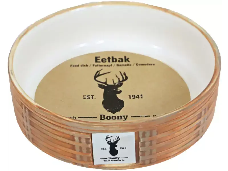 Eetbak steen wicker zand d16cm