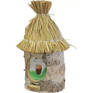 Pindakaaspot houder stro dak