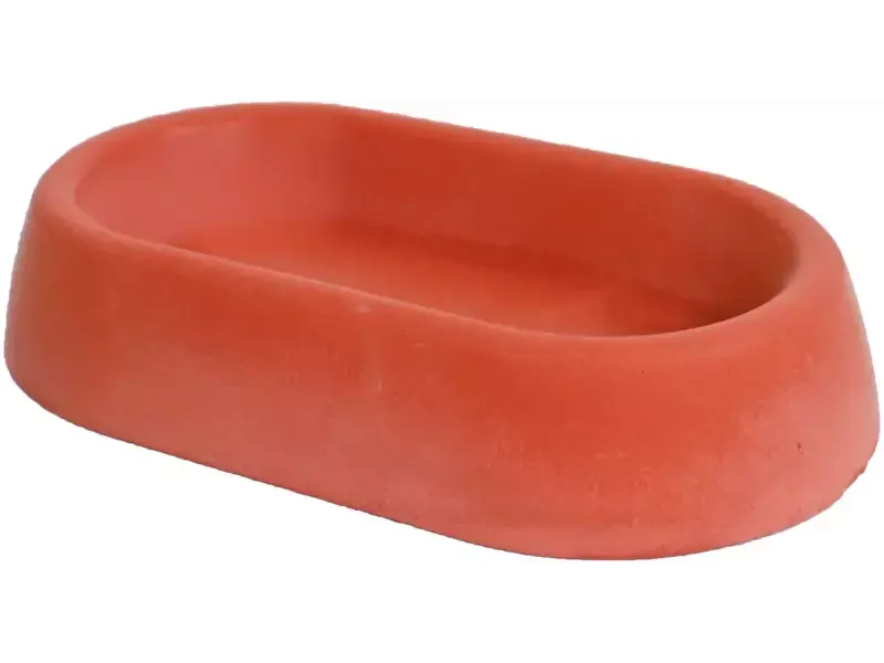 Eetbak konijn beton ovaal 21cm