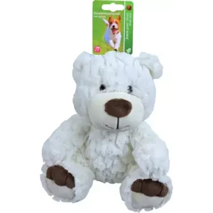 Beer pluche wit 22cm met piep