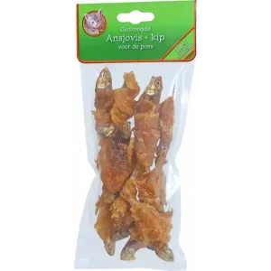 Zakje gedroogde ansjovis+kip 100g