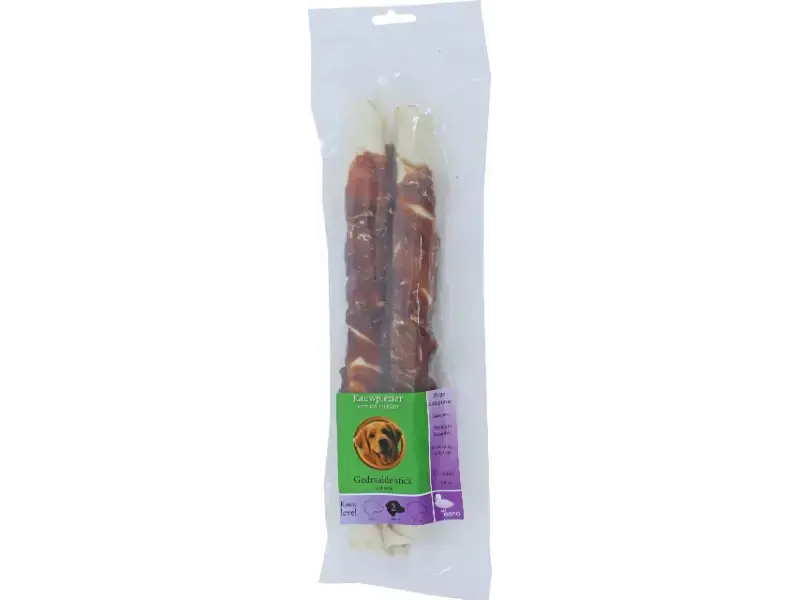 Ns.zak a 2 gedraaide stick+eend 28cm