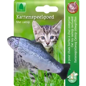 Vis+catnip blauw/groen l11cm