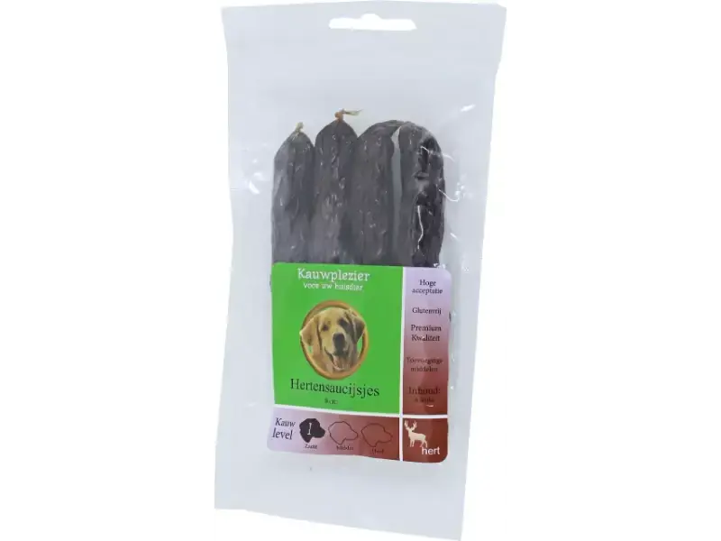 Ns.zak a 6 herten saucijsjes 8cm