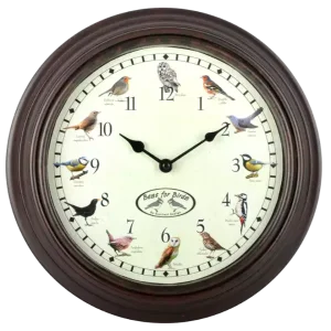 Klok met vogelgeluiden