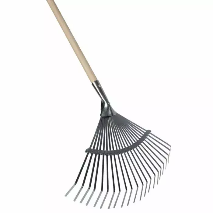 Gazonhark verzinkt platte tanden 150cm steel