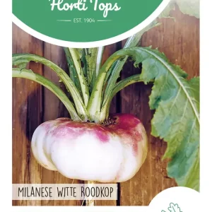 Tuinraap Milanese Witte Roodkop, platte