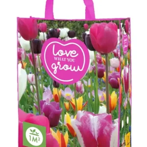 Shopping Bag met Tulpen Mix 'Love what you Grow'