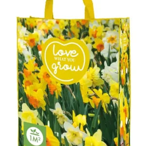 Shopping Bag met Narcissus Mix 'Love what you Grow'