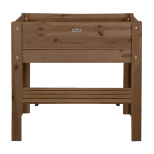 Bruin houten kweektafel met L voet S