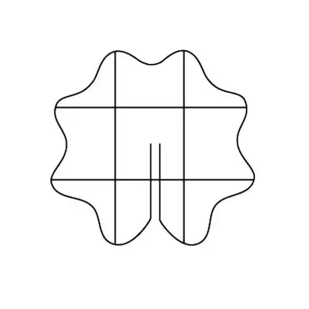 GROEIRASTER CENTRISCH GESCHULPT ? 44 CM