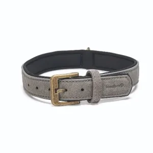 Beeztees Balacron Ax kunstleer grijs halsband hond