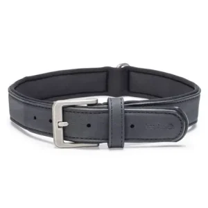 Beeztees Balacron Ax kunstleer zwart halsband hond