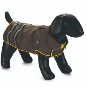 Beeztees Seja honden regenjas grijs/geel