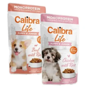 Calibra Life Dog Puppy&Junior Monoprotein maaltijdzakjes hond 10 x 150 gram