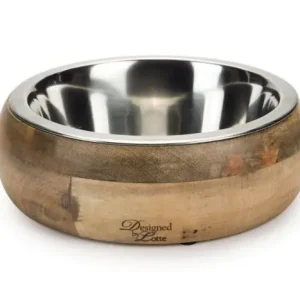 Designed By Lotte Eet- en Drinkbak Hout Hond Mandira