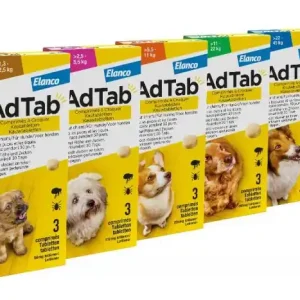 AdTab kauwtablet tegen vlooien en teken voor honden en pups