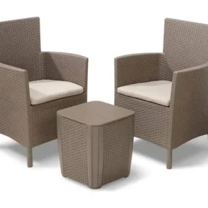 3-delige Tuinset Iowa cappuccinokleurig 224383