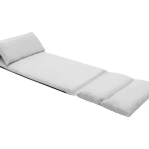 Vloerstoel inklapbaar microvezel lichtgrijs