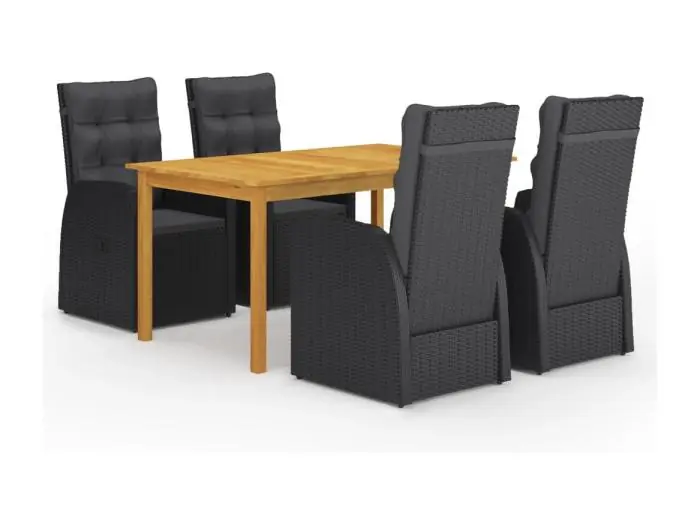 5-delige Tuinset zwart