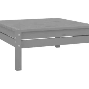 Tuinvoetenbank massief grenenhout grijs