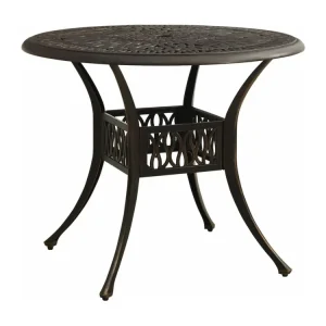 Tuintafel 90x90x74 cm gietaluminium bronskleurig