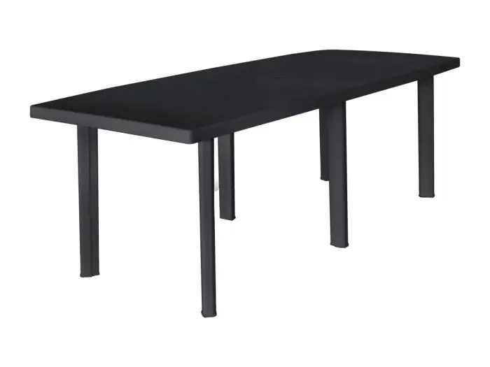 Tuintafel 216x90x72 cm kunststof antraciet